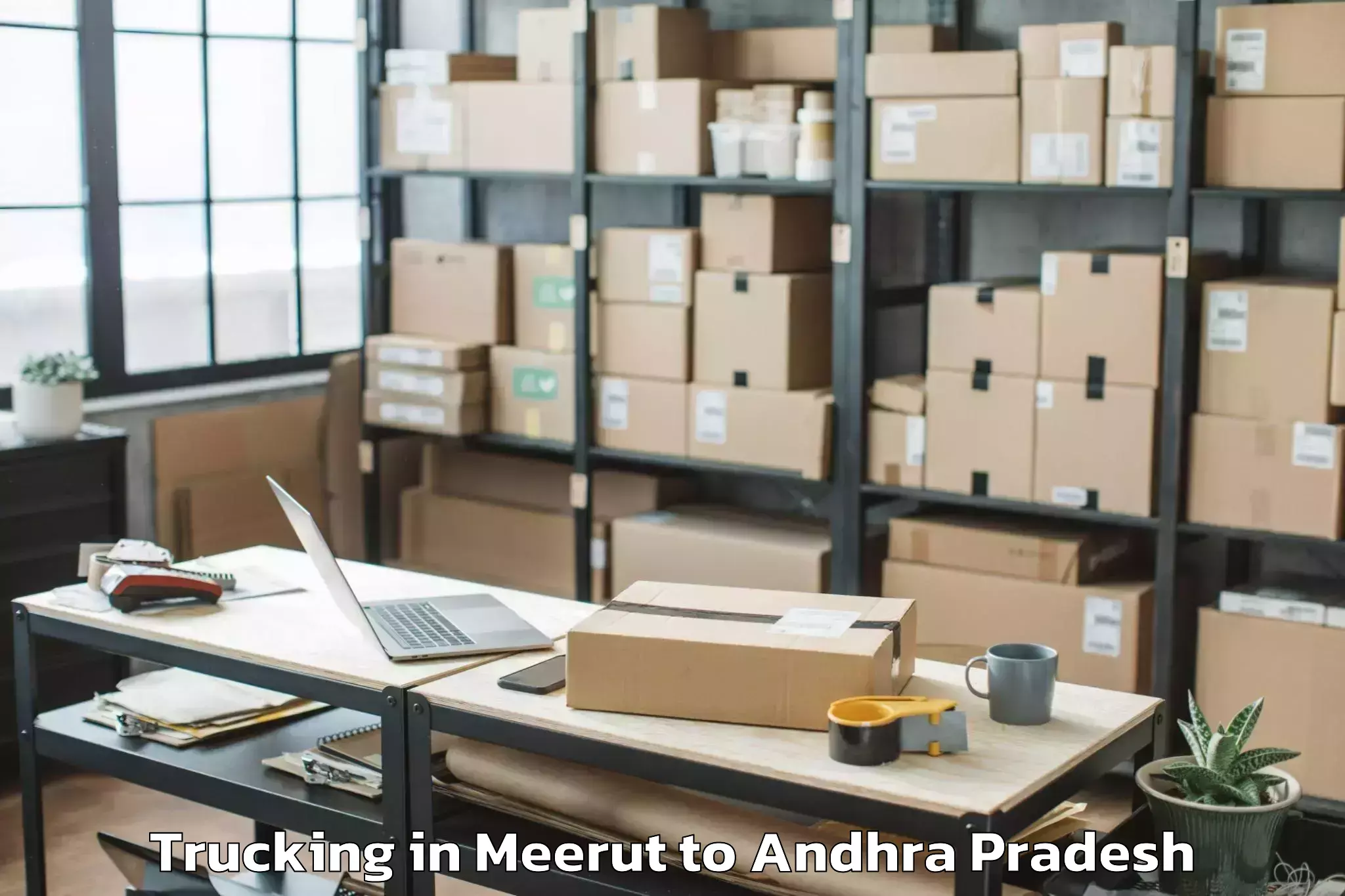 Leading Meerut to Gudipala Trucking Provider